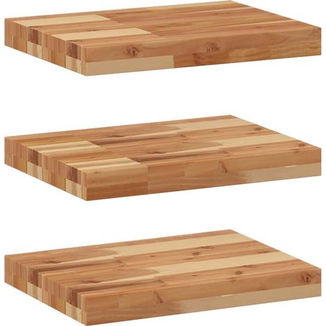Maison Exclusive - Schweberegale 3 Stk. 40x30x4 cm Massivholz Aka