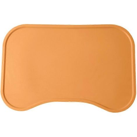Tapis d'alimentation en silicone pour animaux de compagnie avec bord surélevé, imperméable, pour l'alimentation des animaux. (1/5)