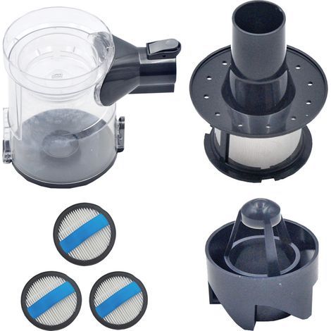 Compatible avec les aspirateurs Proscenic/Ultenic P12/P13, accessoires d'alimentation, cartouches filtrantes, filtres HEPA, ensemble de bac à poussière multi-cônes + ensemble multi-cônes + 3 filtres H (1/4)