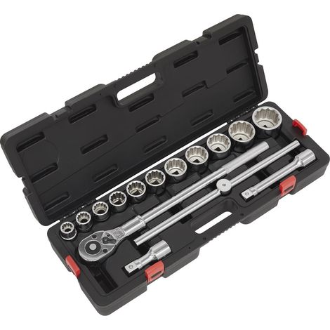 Sealey Premier Socket Set 3/4""Sq Drive 12-point 15pc AK2583