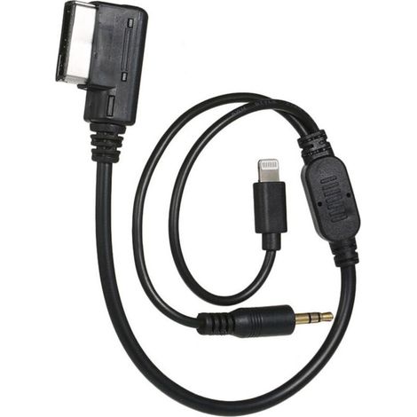Adaptateur d'interface AUX 3.5mm avec ligne Fit pour Audi VW MDI AMI MMI iPad iPhone 5 6S (1/5)