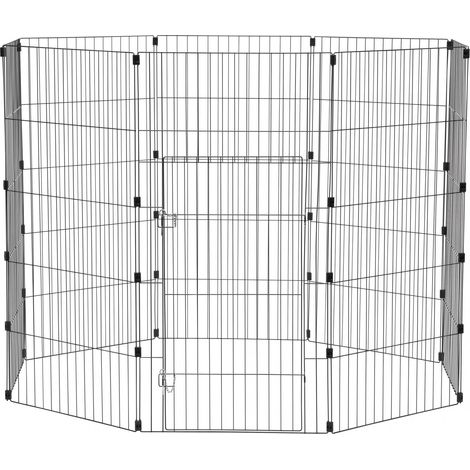 Iris Ohyama, Corral para cachorros, Terrario exterior, Conectores de montaje, Modular, para perros, WPC-48, Negro