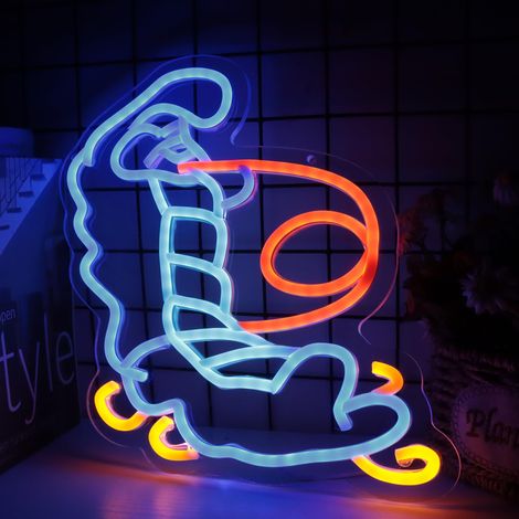 Lumières néon amusantes, éclairage décoratif LED, motif chenille bleue, Alice au pays des merveilles, luminaires décoratifs pour la chambre (1/5)
