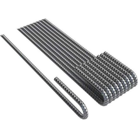 Piquets De Fixation Sol - 30 Cm - Acier Électrozingué - Pour Tentes Et Auvents - Lot De 10 (1/4)