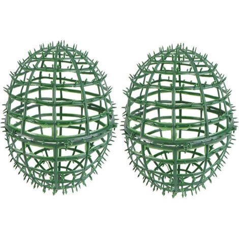 Cadre Topiaire Sphérique - 20 cm - Support Plastique Vert Pour Décoration Jardin Intérieur Événements - Lot De 2 (1/5)