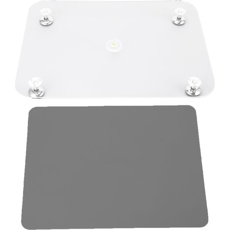 Livellatore per resina, tavolo di livellamento multifunzione regolabile con tappetino in silicone per colata di vernice acrilica (grigio)