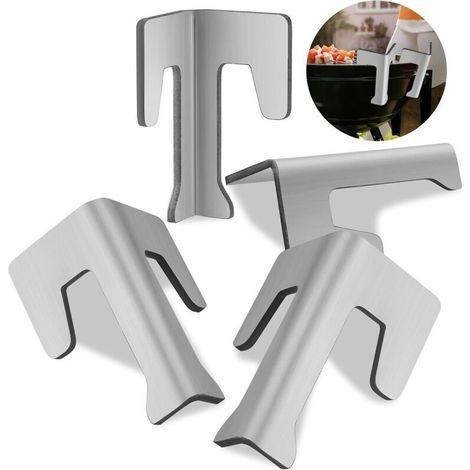 4PCS Jeu d'entretoises pour plaques de feu - Entretoise en acier inoxydable-pour plaques de barbecue pour foyer, plaques de barbecue pour barbecue à bouilloire (1/4)