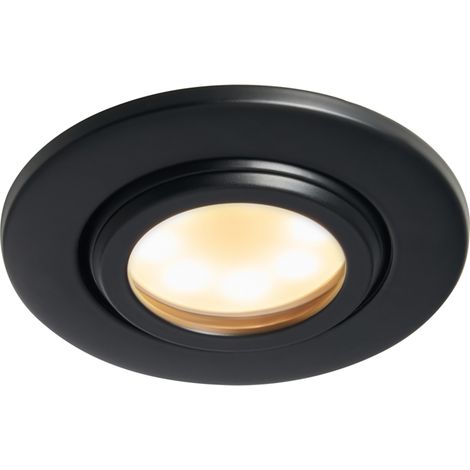 Litecraft Marlowe Fire Rated Tiltable Round IP65 Rated Recessed Downlight - Black (1/5)