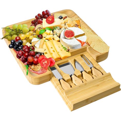 Vassoio per snack e formaggi in bambù Estera (1/5)
