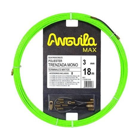 Austauschbare monogeflochtene Enden 18m ANGUILA MAX Durchmesser 3mm fluorgrün