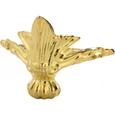 Support décoratif Triangle en rotin sculpté, boîte en bois Antique, pieds, protecteur d'angle de jambe, quincaillerie de meubles, Support de pieds à quatre côtés (1/5)