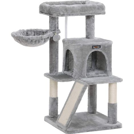 Árbol para gato rascador cueva columna 96 cm gris claro 120000163