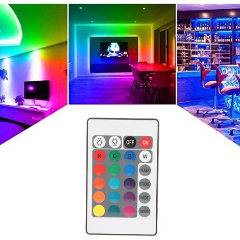 5V USB LED-Streifen, 16 Farben und 4 Modi, regenfest, flexibel, RGB-LED-Lichtleiste mit Farbwechsel und Fernbedienung (1/5)