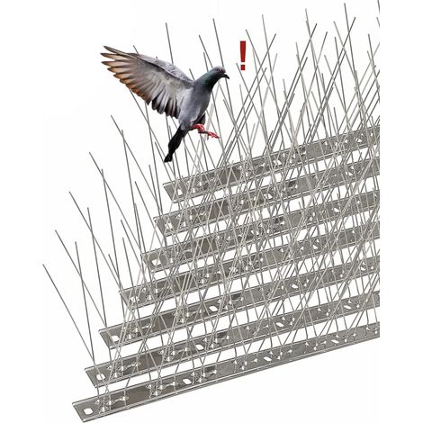3,5 Meter lange Taubenabwehrspitzen aus Edelstahl, 14er-Packung zur Vertreibung von Tauben, Krähen, Spatzen und Katzen – tierfreundliches Vogelabwehrmittel (1/5)