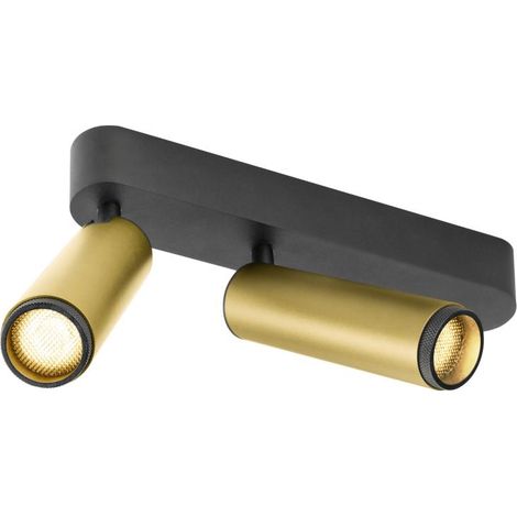 Plafonnier GRIP M intérieur double PHASE 3000 K 28 W 42° or / noir - SLV - 1009083