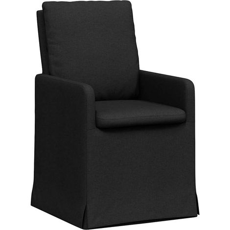 Dining Chairs 2 pcs Black 57 x 67 x 98 cm Fabric vidaXL (1/5)