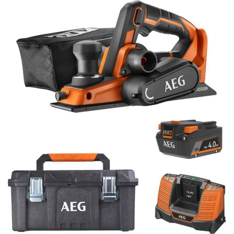 Pack AEG 18V - Pialla senza spazzola 82mm - Batteria 4.0 Ah - Caricatore - Scatola di conservazione
