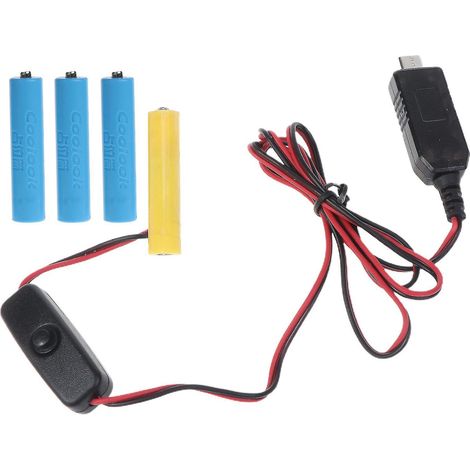 Convertisseur de puissance USB-C, éliminateur de piles, remplace 4 piles AAA pour lampe LED