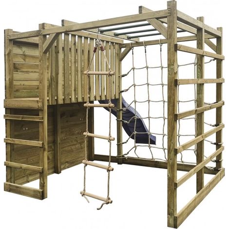 parco giochi per bambini in legno domus "sigma" 377,6x210x185,6cm (1/2)