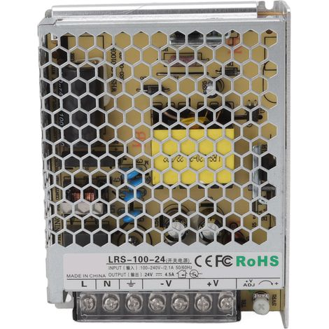 Transformateur d'alimentation à découpage LRS pour l'automatisation industrielle, le contrôle, les équipements militaires et de recherche scientifique 100-240 V LRS 100 W 24 V 4,5 A (1/5)