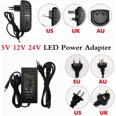 12V 1A -Adaptateur de chargeur,5V 12V 24V 1A 2A 3A 5V 6A 7A 8A 10A,alimentation électrique batterie 100 240V pour bande LED,trans-Ywey (1/5)