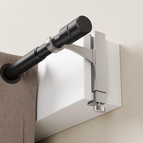 Ensemble de Supports de Tringles à Rideaux réglables pour Les coffres de Volets roulants, Aucun perçage n'est nécessaire, Facile à Installer, Hauteur de 14.5 à 24 cm, pour tringles de Ø19, 25, 28mm (1/5)