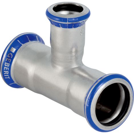 Geberit Mapress Raccord en T réduit en acier inoxydable (sans LABS), DN 32 / 12 / 32, dø 35 mm, 81212