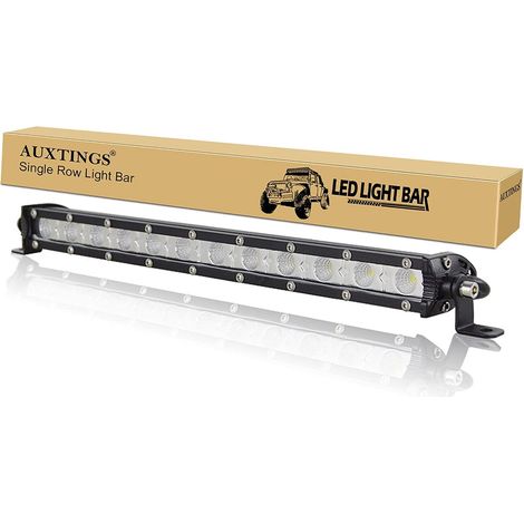 13 Pouces 60W Flood Ultra Slim Rangée Unique LED Barre de lumière Faisceau de Point avec Support de Montage pour Tout-Terrain Ranger ATV UTV SUV (1/5)