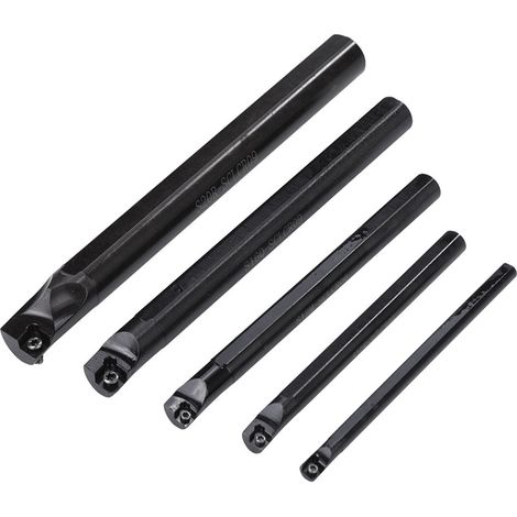 Lot de 5 Barres d'Alésage Tour CNC, 7/10/12/16/20mm, Plaquettes de Tournage Carbure pour Outillage de Précision (1/5)