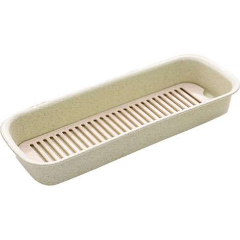 Portaposate con vassoio di raccolta estraibile, organizer multifunzionale per bacchette, cucchiaio e forchetta. (1/5)