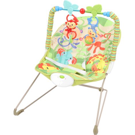 Balancelle portable pour bébé avec barre de jeux musicale, capacité de charge de 13 kg, vibrations automatiques, transat électrique pour bébé (1/5)