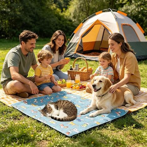 Tapis Rafraîchissant Chien - Tapis Lavable Antidérapant pour Animaux de Compagnie - Lit Réfrigérant Chat Et Chien D'été ,65x90cm (1/4)