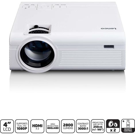 Proyector LCD con alta resolución, admite contenido Full HD 1080P Blanco (1/5)