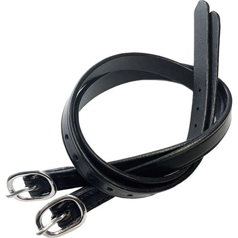 Cinturini per speroni in pelle - NERO