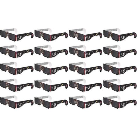 20 Sonnenfinsternisbrillen, Filter gegen schädliches Licht, Augenschutz, Papierrahmen, Schutzbrillen für Sonnenfinsternisse, ISO 12312-2 zertifiziert [db] B (1/5)