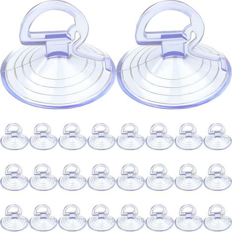 Lot de 24 ventouses PVC pour pare-soleil de pare-brise voiture, petites ventouses pour vitre automobile (1/5)