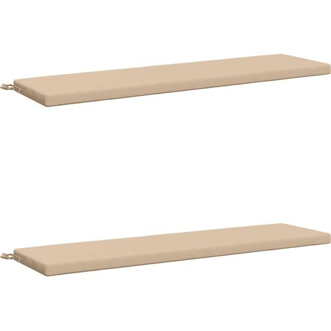 Cojines para bancos SOEST 2 uds. 100% Poliéster Crema vidaXL