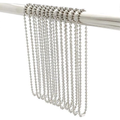 Crochets de rideau de douche longs 70 cm (27 pouces) anneaux de rideau de douche (12 unités) (1/5)