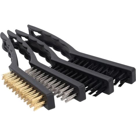 Oxford 09/2025 Set mit vier Reinigungsbürsten des Modells PRO (beinhaltet Bürsten aus Kunststoff, Messing und Metall)