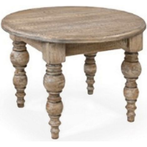 The Rutland Collection Round Side Table - Wood - L60 x W60 x H60 cm - Brown