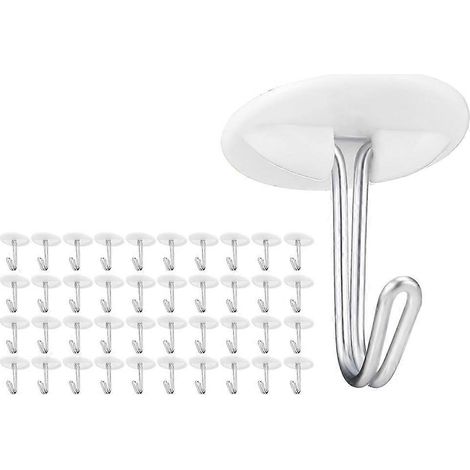 50 salles de classe équipées de crochets adhésifs blancs en plastique pour suspendre les décorations au plafond aucun perçage n'est nécessaire. (1/5)