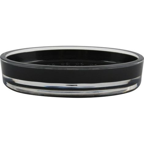 Porte Savon Acrylique TAHITI Noir MSV (1/2)
