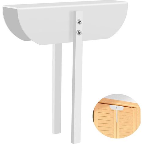 Verrou de porte de placard portable en métal à double volet avec poignée double face et sécurité enfant. (1/5)
