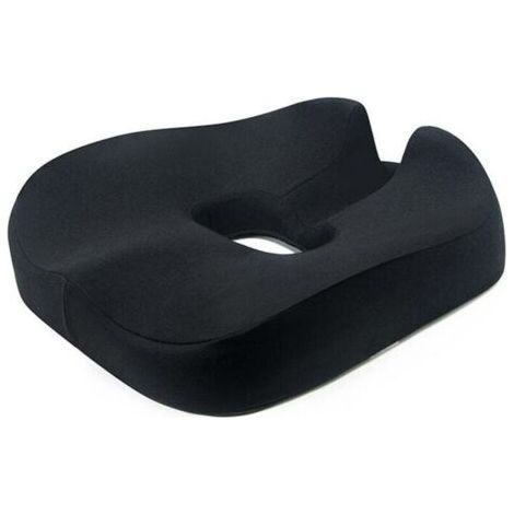Coussin en éponge à mémoire de forme,coussin ergonomique antidérapant et respirant, support de chaise de bureau, coussin de voiture, 47 x 46 x 13/6 cm (1/4)