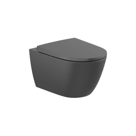 TAZA SUSPENDIDA RIMLESS ONA CON FIJACIONES OCULTAS NEGRO MATE