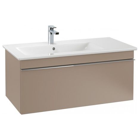 Meuble sous-lavabo Villeroy & Boch Venticello A935, 953x420mm, Coloris: Laqué noir mat, poignée : chrome brillant - A93501PD