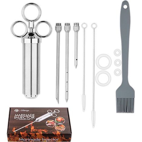 Injecteur de viande en acier inoxydable 304, seringue à marinade avec accessoires (1/5)