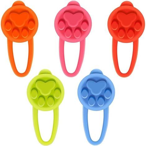 5 Pièces Pendentif Lumineux Chien, Collier de Sécurité pour Chien en Silicone LED Pendentif Lumineux Clignotant pour Coureurs, Promenades Nocturnes (1/3)