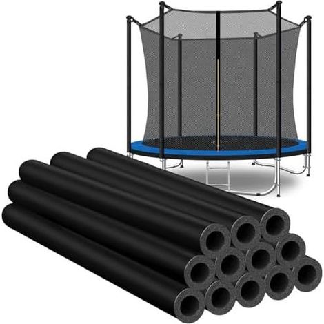Trampolinschaumstoff, 12er-Set, geeignet für 90 cm Länge, Zubehör, 0,6 mm Dicke, schwarz – Stück (1/5)
