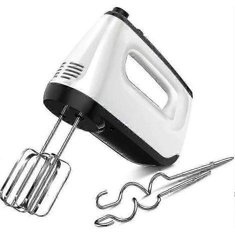 Batteur électrique à main, 6 vitesses, 400 W, avec 2 fouets et 2 crochets pétrisseurs, fonction turbo, bouton d'éjection KFWHBYV (1/4)